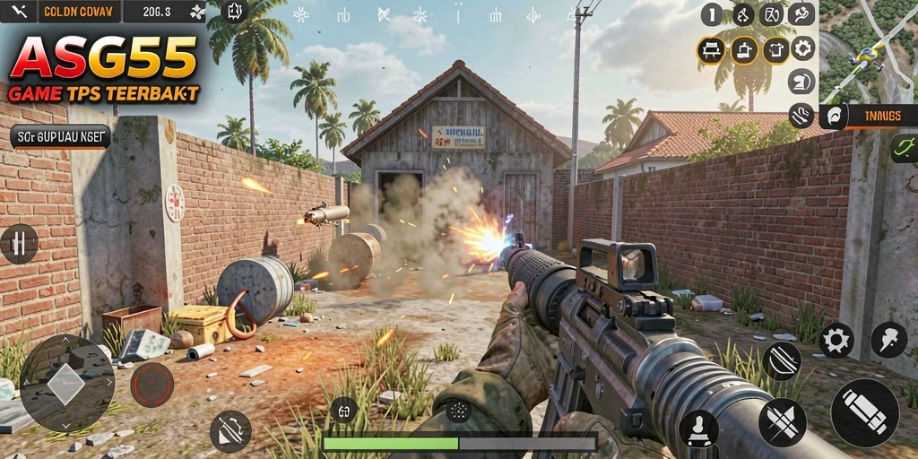 Tampilan gameplay ASG55 yang mendebarkan dan penuh aksi.