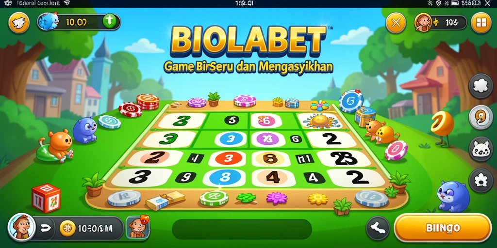 Tampilan gameplay seru dari BIOLABET dengan suasana Bingo yang mengasyikkan.