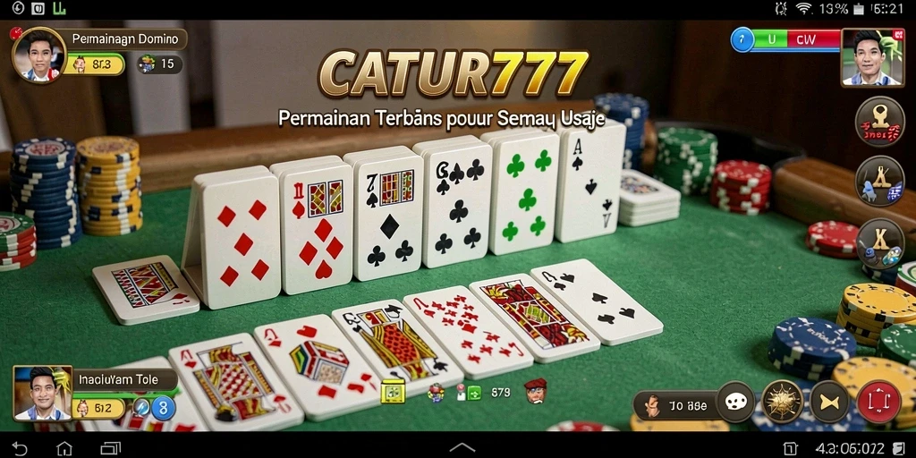 Tampilan gameplay Domino yang seru dan menarik di CATUR777.
