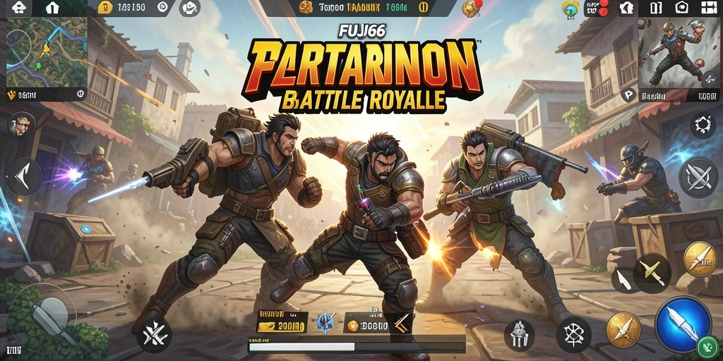 Tampilan gameplay seru dalam FUJI66 di medan pertempuran Battle Royale.