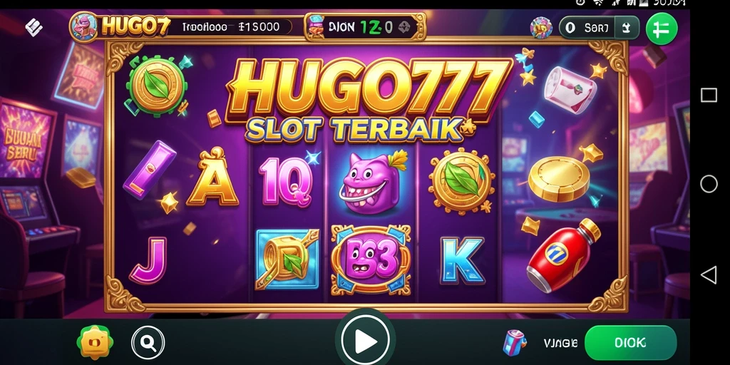 Tampilan gameplay HUGO77 yang menarik dan penuh warna.