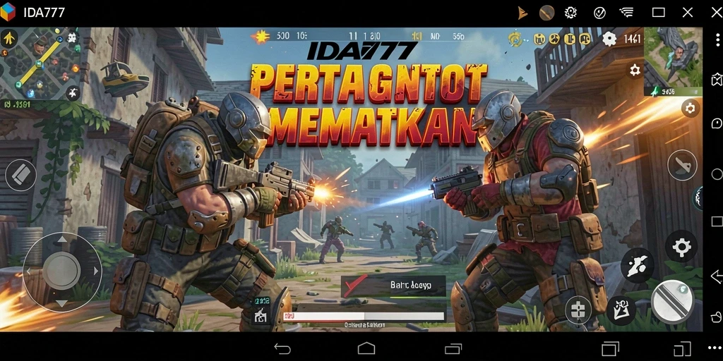Tampilan gameplay menegangkan dalam IDA777 saat bertarung di medan perang.