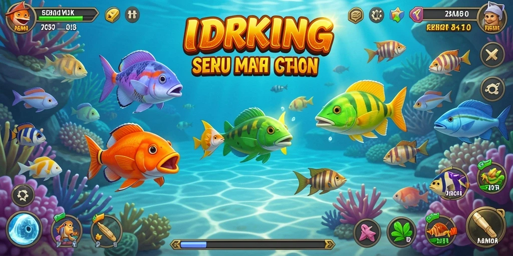 Tampilan gameplay menembak ikan di IDRKING yang seru dan menarik.