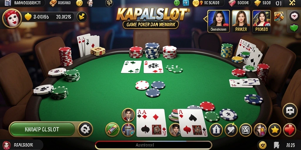 Gameplay seru di KAPALSLOT dengan suasana Poker yang mendebarkan.