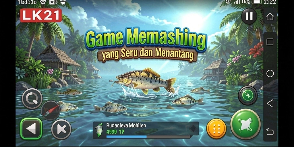 Tampilan gameplay LK21 dengan aksi memancing yang mendebarkan.