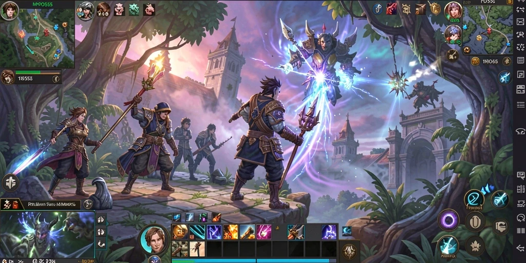 Tampilan gameplay seru MPO555 dengan aksi petualangan MMORPG.