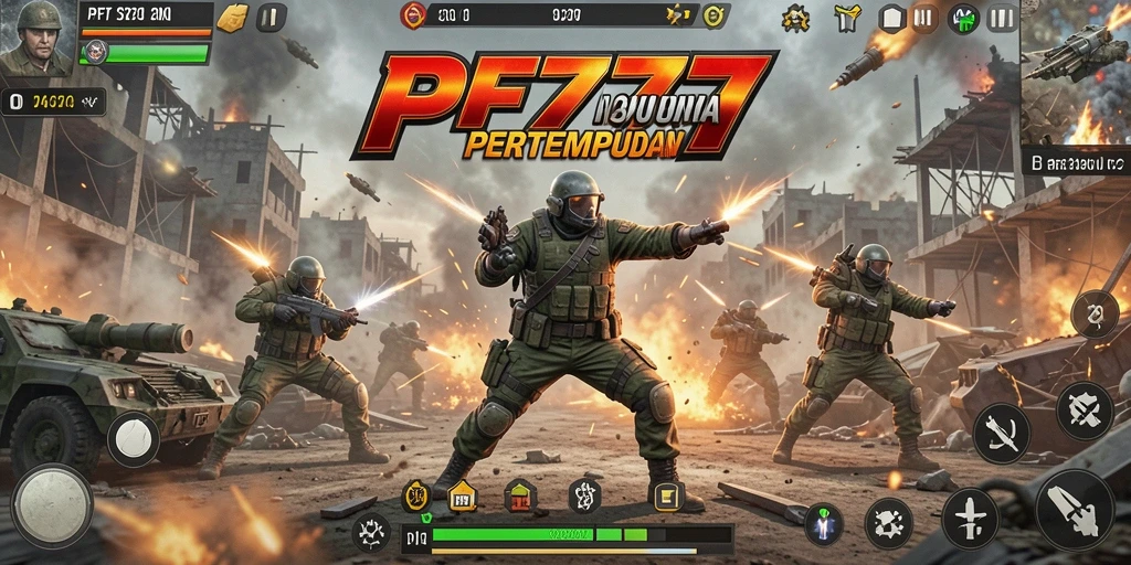 Screenshot PF777 menampilkan aksi pertempuran seru yang mendebarkan.