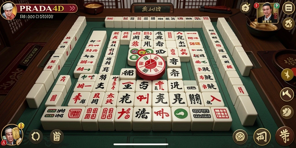 Tampilan screenshot permainan PRADA4D yang menampilkan keseruan Mahjong.