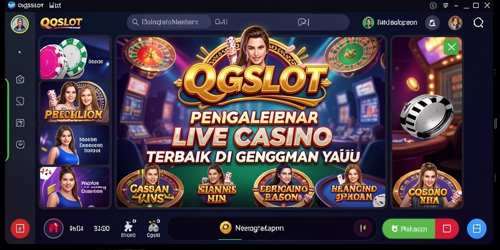 Tampilan gameplay Live Casino yang mendebarkan di QQSLOT.
