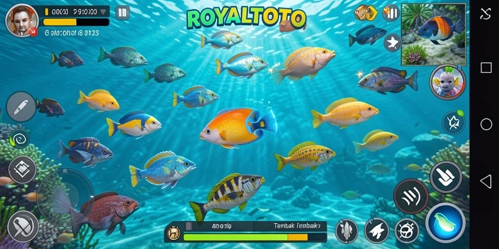 Tampilan gameplay Tembak Ikan yang seru dan menarik di ROYALTOTO.