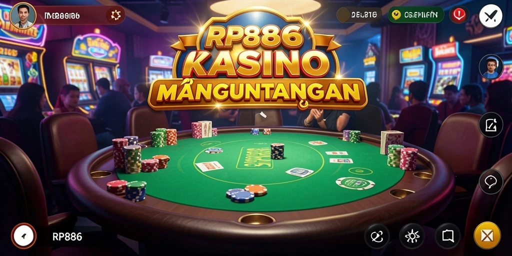 Tampilan gameplay seru dalam RP886 dengan berbagai pilihan permainan Kasino.