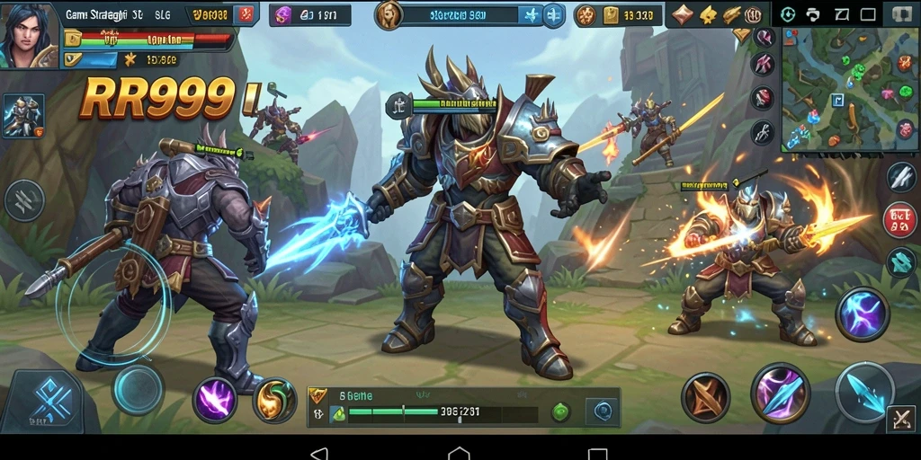 Tampilan gameplay menegangkan dalam permainan strategi seru.