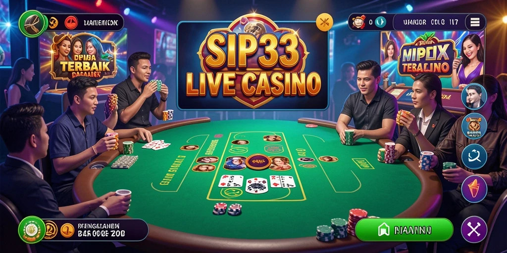 Tampilan gameplay SIP33 yang menarik dalam permainan Live Casino.