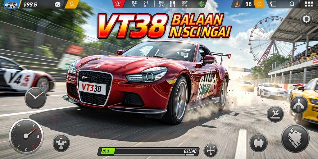Tampilan menakjubkan dari gameplay Racing VT38.
