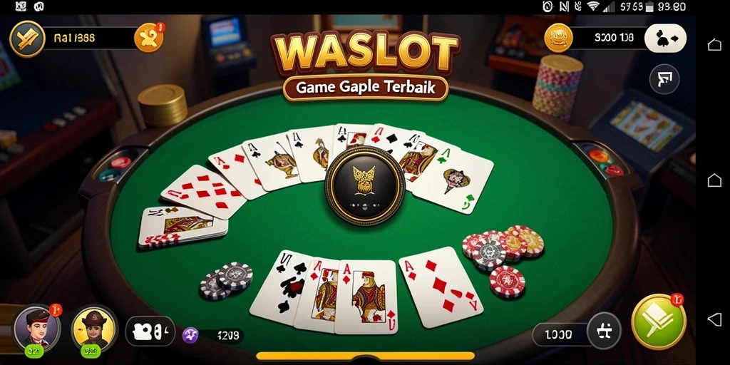 Gameplay seru dari WASLOT saat bermain Gaple dengan teman.